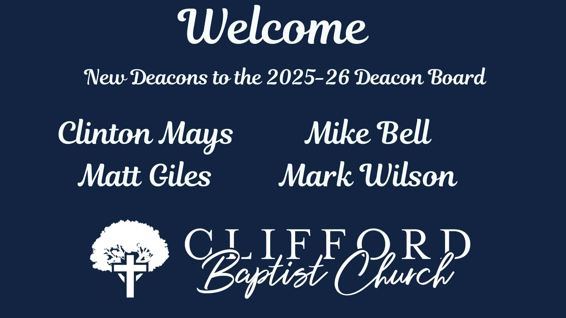 welcome new deacons 2025-26