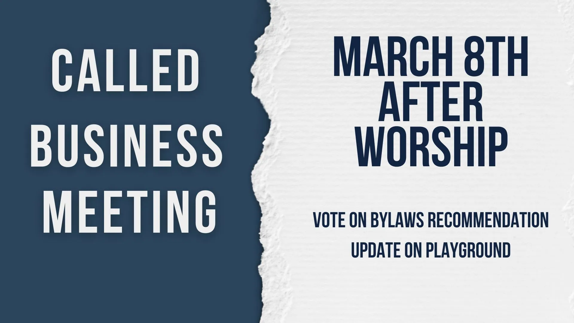 March 8 business meeting