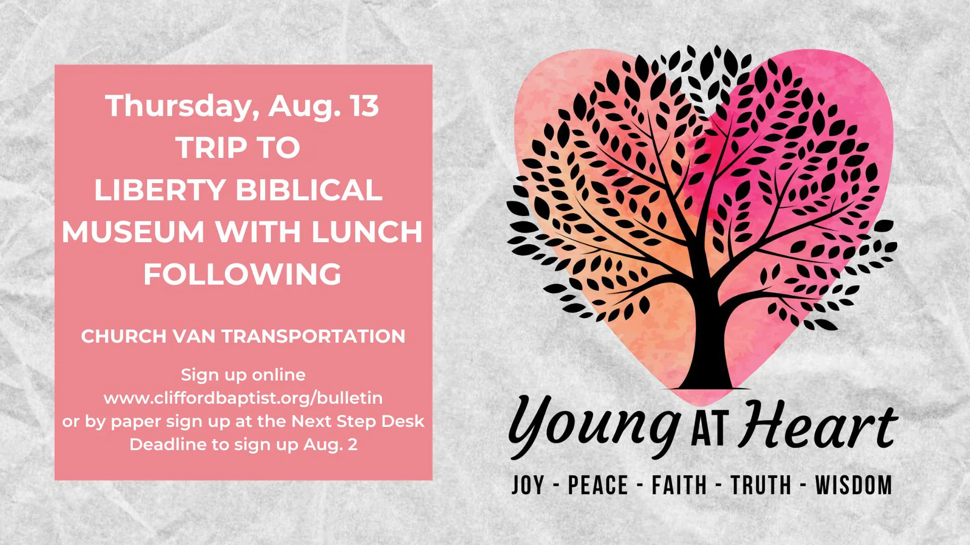 yOUNG AT HEART Aug 2026